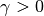 \gamma > 0